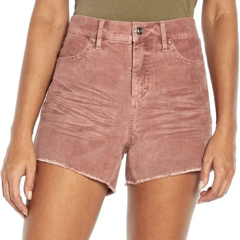 GAP Women's Corduroy Shorts 4 in Raw Edge Hem Cut Off Rose Size 16 - NWT $49.95